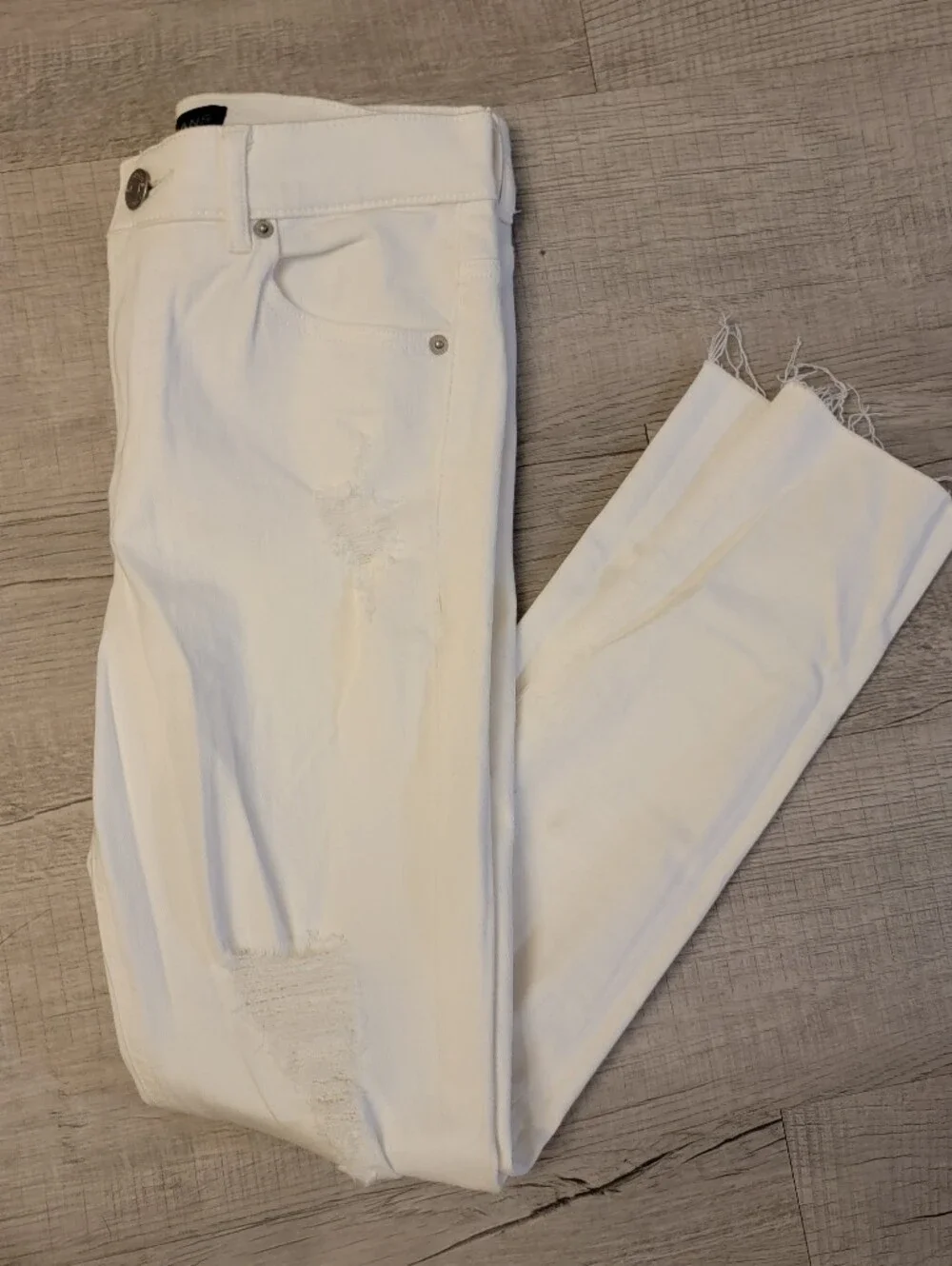Express White Distressed Skinny Jeans - Women's